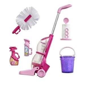  pink cleaning time fun vacuum cleaner duster dollhouse furniture house