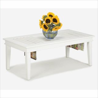 Home Styles Furniture Wood Top Cocktail White Finish Coffee Table
