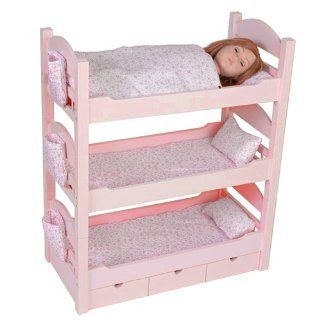 18 Inch Doll Triple Bunk Bed   Furniture Made to Fit