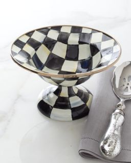MacKenzie Childs Small Courtly Check Compote   