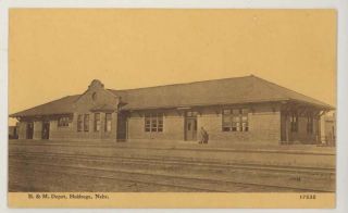 1910 era B&M Railroad Depot Holdrege Nebraska NE