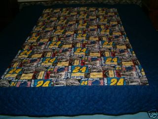 NEW HOME QUILTED FULL BLANKET JEFF GORDON NASCAR RACING SPORT CARS