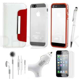 in 1 White Red Holiday Accessories Bundle Travel Case Cover Combo