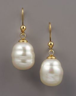 12mm baroque pearl drop earrings $ 75