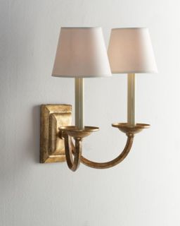H6N69 VISUAL COMFORT Double Arm Flemished Sconce