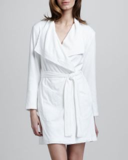 donna karan terry lined pima robe original $ 180 81