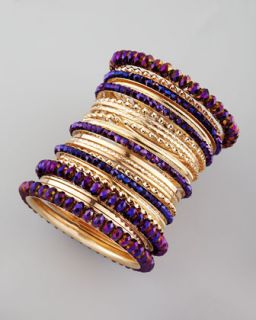 24 piece bangle set purple $ 85