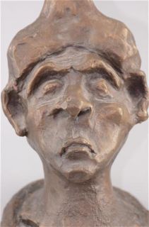  Woman Face Bronze Sculpture Statue   Ruth Hauser   רות האוזר