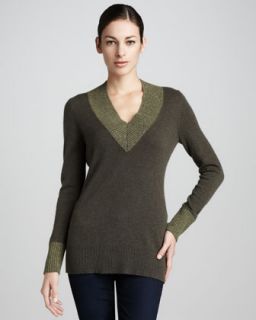 Cullen Cashmere V Neck Sweater   
