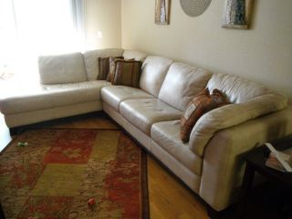 Beautiful Havertys Embrace Leather Sectional Sofa Excellent Condition