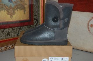 UGG Australia Bailey Button Bomber Gray US Sizes 5 10 Womens Boots