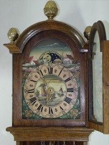 Chiming Grandfather Wall Clock with Moonroller Westminster Chimes 3 x