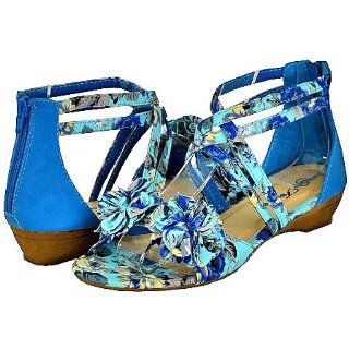 Forever Galerie 18 Blue Women Wedge Sandals, 7 Shoes