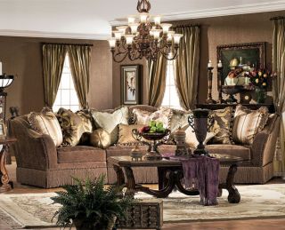 High End Luxury Sectional Sofa Silk Pillows a GORGEOUS Set NEW