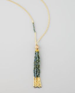 nakamol yellow golden tassel pendant necklace green $ 78 00 nakamol