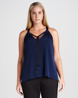 Emille V Neck Drawstring Blouse, Womens