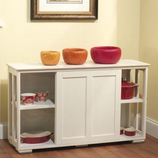  White Stackable Storage Cabinet Home Kitchen Organization Wood Doors