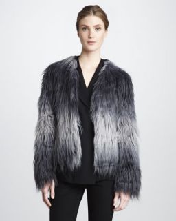 3V3Q Rachel Zoe Brooklyn Faux Fur Jacket & Astor Shawl Collar Top