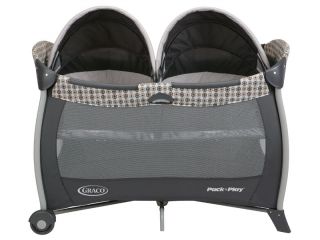 The airy mesh on each side of the playard provides ventilation for