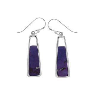 Boma Sterling Silver Purple Turquoise Earrings Jewelry