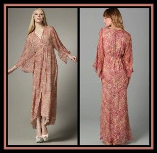 Alice Olivia Hayley Dress M Medium 6 8 10 $440 Silk Kimono Long Maxi