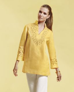 Johnny Was Collection Feliticas Chemise Embroidered Tunic   Neiman
