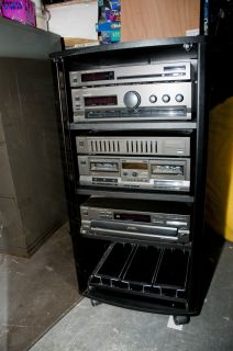 Technics Home Stereo System with cabinet and 2 tower speakers