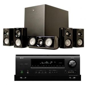 Denon AVR 1912 and Klipsch HDT 500 Home Theater Bundle Package