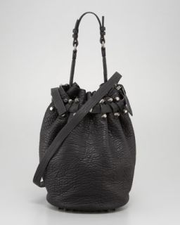 Alexander Wang Diego Bucket Bag, Black Nickel Hardware   