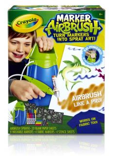 Create cool airbrush effects with the airbrush sprayer and your