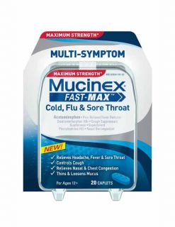 Mucinex Fast Max Adult Caplets for Cold, Flu and Sore
