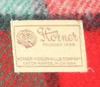 Vintage Horner 100 Wool Highland Tartan Plaid Stadium Blanket Throw NR