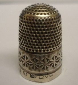 Antique Edwardian Charles Horner Solid Silver Thimble Chester 1906