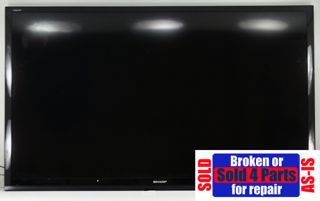 AS IS Broken Sharp LC 80LE633U 80 1080p LED HD TV for parts or repair