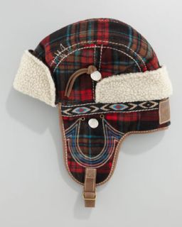 true religion wooly plaid trapper hat $ 150