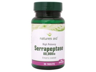 Serrapeptase High Potency 80 000IU 90 Enteric Coated Tablets Natures