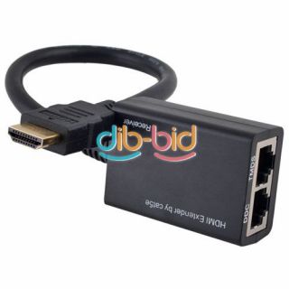 HDMI Extender Extension 30M 100ft 1080p Cat5e Cat6 Cable Network HDTV
