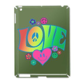 iPad 2 Case Green of Love Peace Symbols Hearts and Flowers