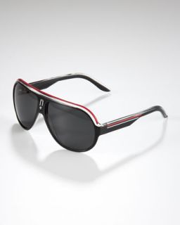 N1JL4 Carrera Plastic Aviator Sunglasses, Black/Multicolor