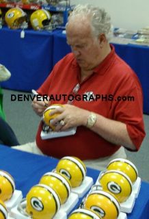 Paul Hornung Autographed Signd Green Bay Packers Mini Helmet w HOF 86