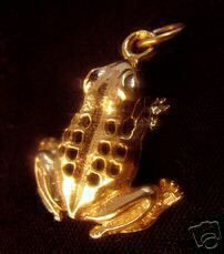 New Gold Plated Horny Toad Frog Pendant Charm Silver