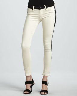 T5PDP Hudson Leelou Bone Leather Colorblock Cropped Jeans