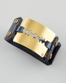 McQ Alexander McQueen Large Razor Blade Bracelet, Black   Neiman