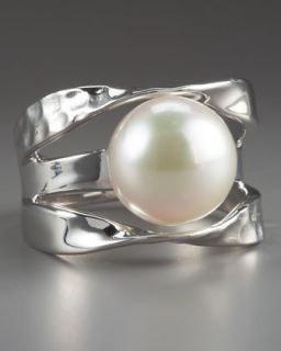 majorica round pearl ring $ 155