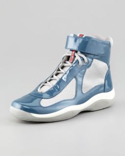 Prada Americas Cup Sneaker, Gray   