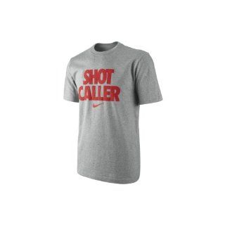Nike Mens Shot Caller T Shirt Gray Red