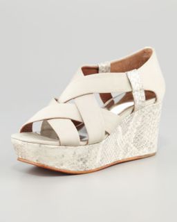  snake embossed mid wedge sandal available in neutral $ 198 00 donald j