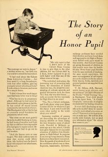 1929 Vintage Ad Calvert School Pupil Desk Homeschooling   ORIGINAL