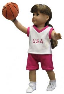 Basketball Outfit [Shirt, Shorts & Basket Ball] fits American Girl