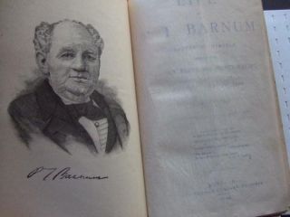 1888 Signed Book Life of P T Barnum Written by Himself